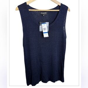 Jones New York Navy Blue Sleeveless Tank Top XL NWT